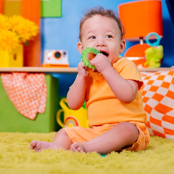 Bright Starts Chill & Teethe Water-Filled BPA-Free Baby Teething Toy, Ages 3 Months+, (Pack of 2)