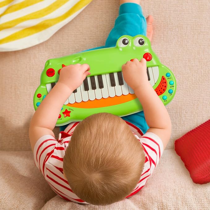 Battat – Toddler Musical Instrument – Animal Keyboard Piano with 5 Settings – Crocodile Piano – 2 Years+
