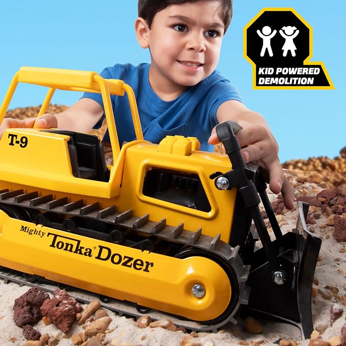 Tonka Retro Collector's Edition - Made with 2X More Steel, Kids Construction Toy, Metal Truck, Toy Truck for Boys and Girls, Kids, Toddlers, Ages 3+, Bulldozer - Amazon Exclusive