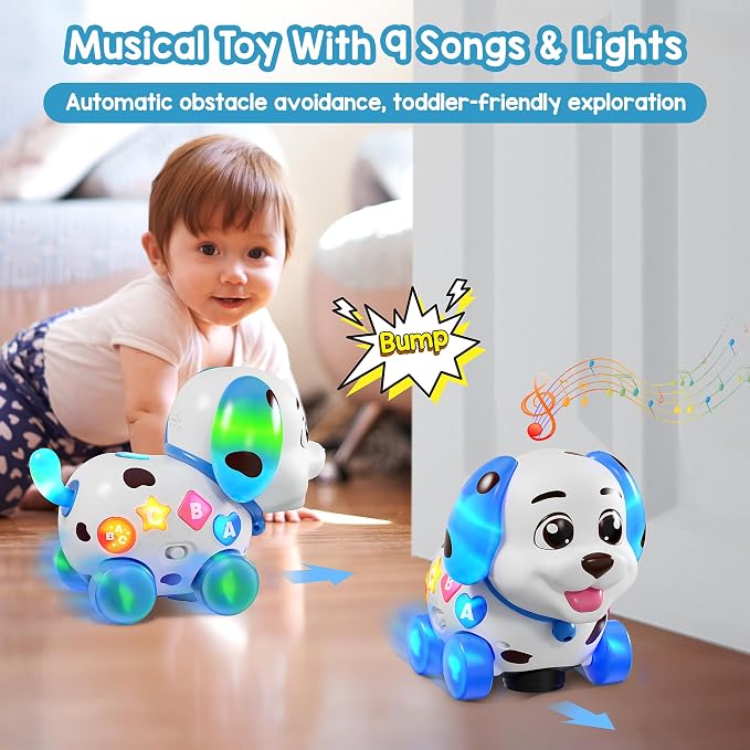 Musical Toys for 1 Year Old Boy Gifts, Baby Toys 6-12-18 Months, Learning Puppy Toy for 1 Year Old Boy Gifts, Bilingual Educational with Music Light, 1st Birthday Gift for Boy Girl, Toddlers
