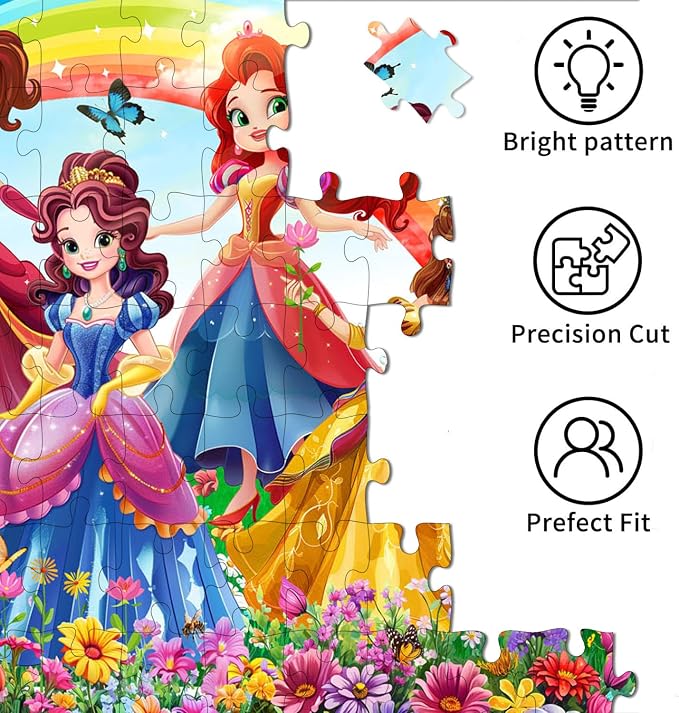 Puzzles for Kids Ages 6-8 8-10 Year Old - Princess Castle Series, 200 Pieces Jigsaw Puzzles for Kids, Learning Educational Toys for Boys and Girls Ages 10-12 Year Old
