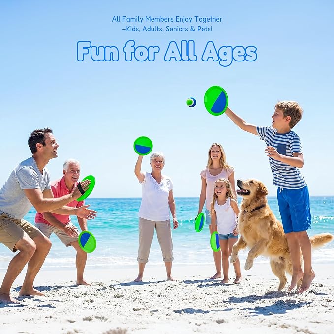 Upgraded Toss and Catch Ball Game Set, Beach Pool Toys Outdoor Games for Kids Toys, Outside Family Lawn Yard Games, for Boys Girls 3 4 5 6 7 8 9 10 11 12 Years Old