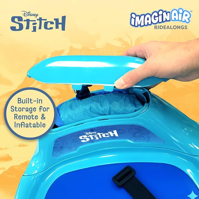 6V Stitch Toys Kids Bumper Car - Kids Electric Ride On Car, Toddler Toy, Auto-Inflated, Parent Remote Control, 360° Spins, LED Lights, 1MPH Speed, Max Weight of 66lbs, Age 1.5-4yrs