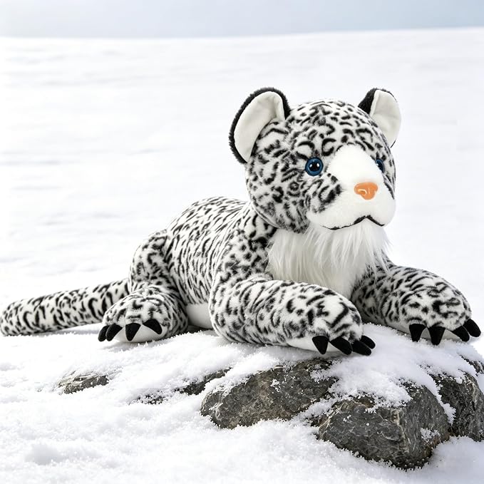 MaoGoLan 47” Snow Leopard Stuffed Animal for Kids Girls - Giant Stuffed Leopard Cheetah Plush Toy Big Large Tiger Safari Stuffy, Mothers Day Valentines Birthday Gifts Baby Shower Party Decor