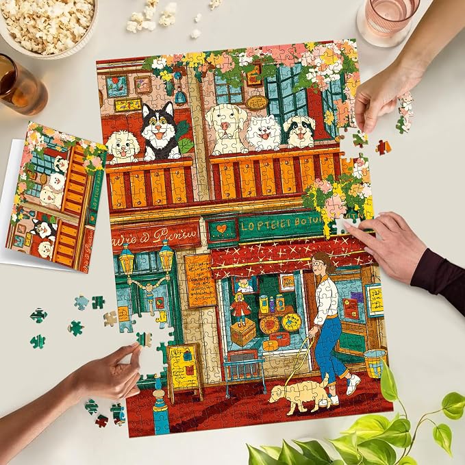 Puzzles for Adults 1000 Pieces, Jigsaw Puzzle for Adults, Fun Challenging Puzzle, Cozy Coffee Shop Puzzles Game, Interlock Perfectly No Dust, Gifts for Easter Mother’s Day
