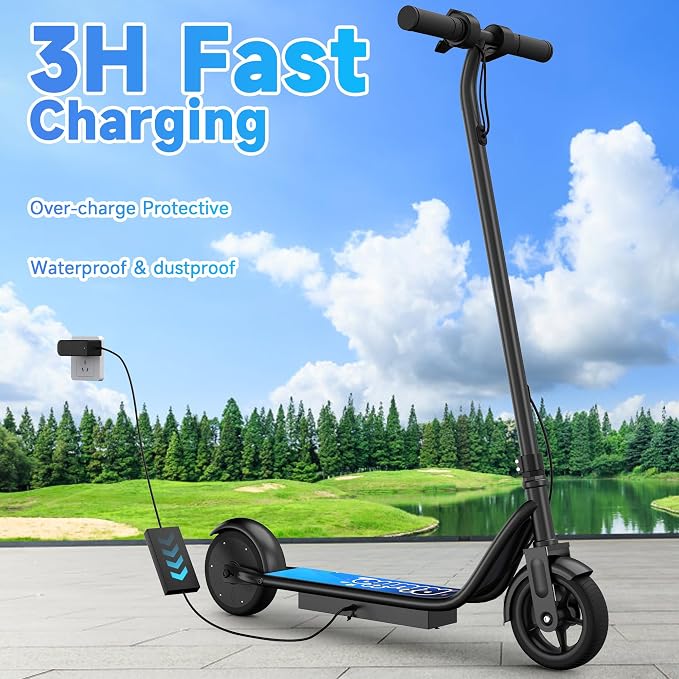 Electric Scooter, 350W-500W Motor, 9 MPH to 22MPH, 10-41 Miles Range, Dual Suspension, Dual Braking, App Control, Foldable Commuter E Scooter for Adults and Teens