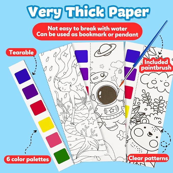 Water Coloring Book,Paint with Water Books for Kids Ages 3-5,Watercolor Painting Book for Toddlers 4-6,Creative Arts and Crafts & Airplane Travel Essentials for Boys Girls(5 PCS)