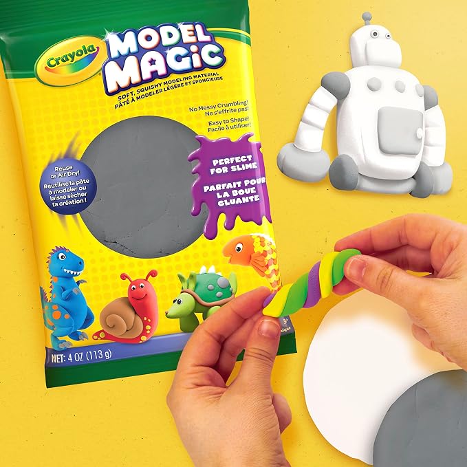 Crayola Model Magic in Gray, Modeling Clay Alternative, 4oz