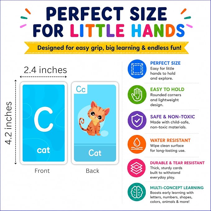 VYN & VYN Montessori Toys for 3+ Year Old Boys Girls, 2-in-1 Wooden Shape Sorter & 58 Flash Cards, Stacking and Sorting Toy, Color & Shape Matching Learning Puzzle, Educational Toy for Toddlers