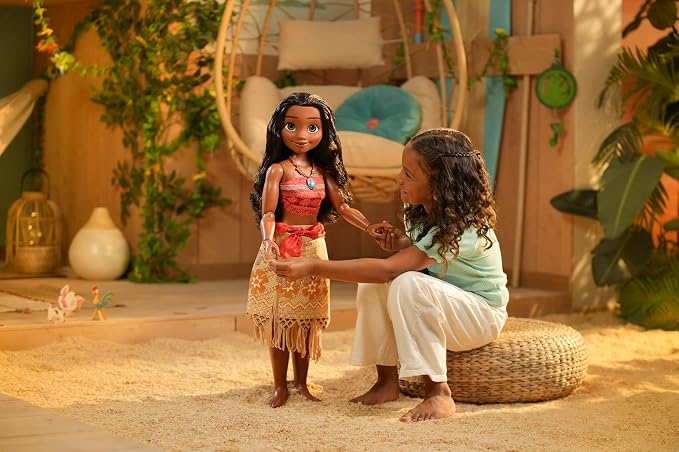 Disney Moana Doll 32" Tall Playdate Perfectly Poseable Doll, Includes Hair Comb, Playdate Moana Fashion Doll, Moana Doll Stands 32 Inches Tall! Great Gift for Girls