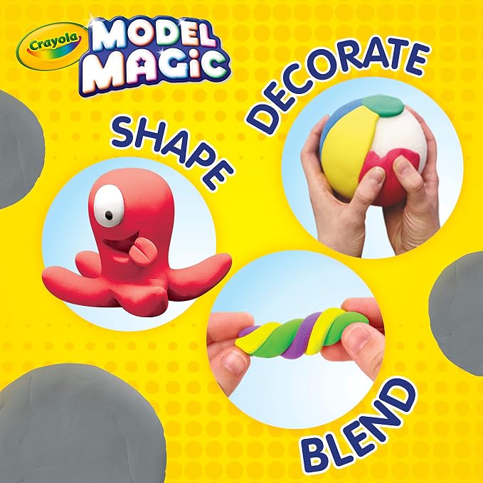 Crayola Model Magic in Gray, Modeling Clay Alternative, 4oz