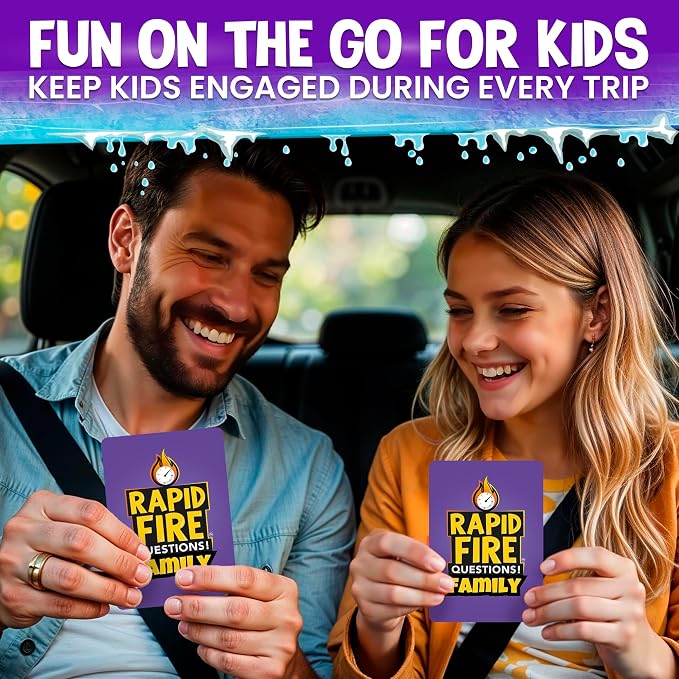 QUOKKA Family Conversation Cards Game - Break the Ice Game for Kids and Families - Icebreaker Cards with 500+ Questions - Family Game for Kids 8-12 - Perfect for Families Games Night I Travel Version