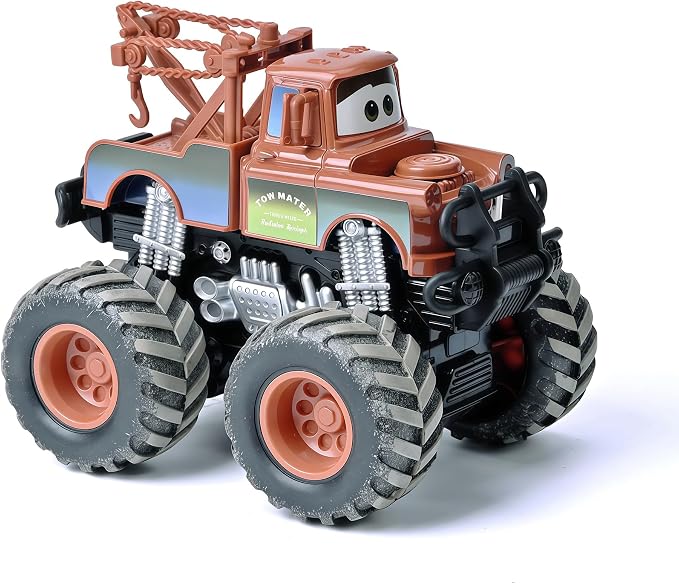 1/45 Die-Casting Cars Toy,Brown Diecast Big Wheel Off-Road Friction Drive Metal Toy Cars for Boys