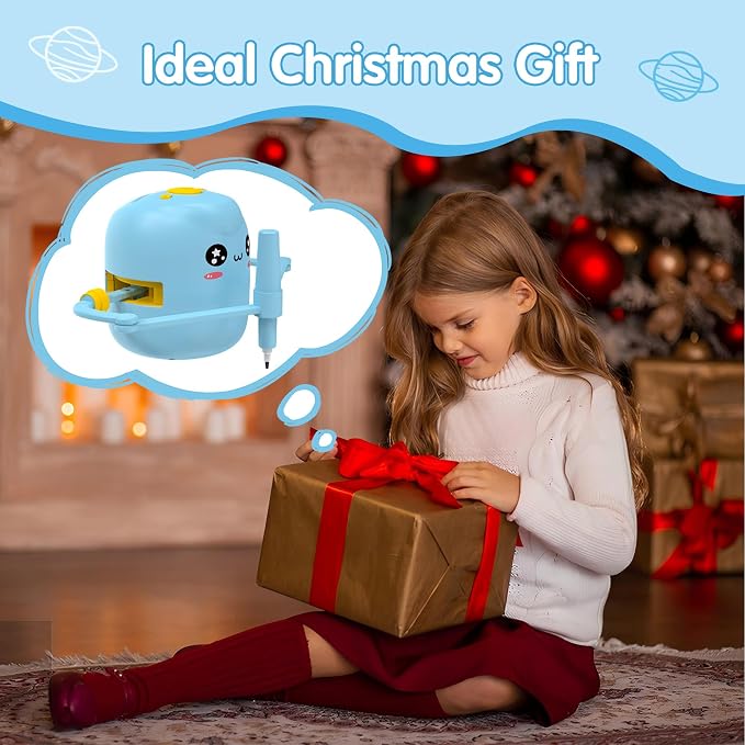 Drawing Robot for Kids with 150 Cards, Voice Interactive Educational Drawing Kit for Kids, Montessori Painting Learning Toys for 3 4 5 6 7 8 Year Old Boys Girls Birthday Party