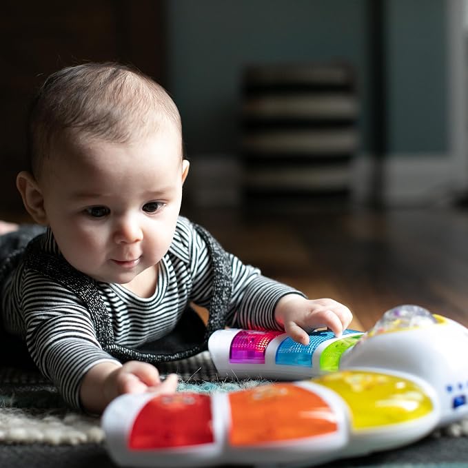 Baby Einstein Glow & Discover Light Bar Musical Toy, Activity Station, Sitting Up/Tummy Time, Color/Animal Learning Toys, Infant Ages 3 Months+ (Pack of 6)