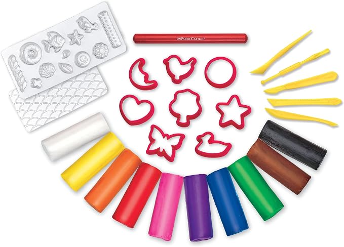 Faber-Castell Do Art Create with Clay - Modeling Clay Set for Kids - Soft Clay, Never Dries Out