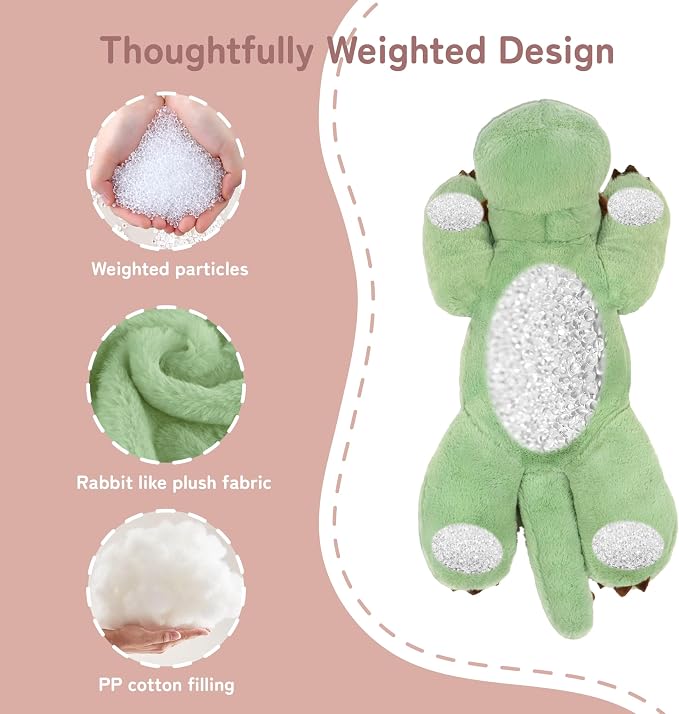 Niuniu Daddy Weighted Dinosaur Stuffed Animal for Kids & Adults, 20 Inch 3.3lb Large Plush Toy with Soft Fur, Weighted Plushies Pillow for Sensory Calm, Huggable Gift for Everyday Comfort