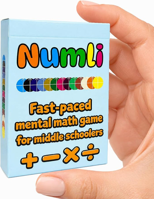 Numli - Math Booster Game 5th, 6th, 7th Grade - More Fun Than Flash Cards - Add, Subtract, Multiply, Divide - Classroom Games - Middle School Games - Math Card Games