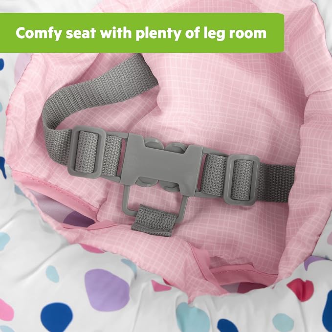 Bright Starts Learn-to-Sit 2-Position Baby Floor Seat with Toys, Pink, 4-12 Months