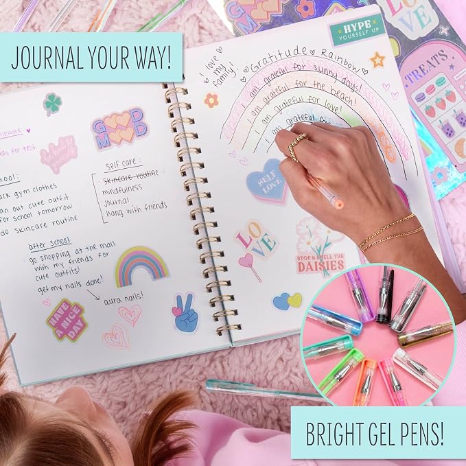 STMT D.I.Y.Journal Set, Stationary Kit with Notebook for Writing and Drawing, DIY for Girls Ages 8+, Sketch & Journal