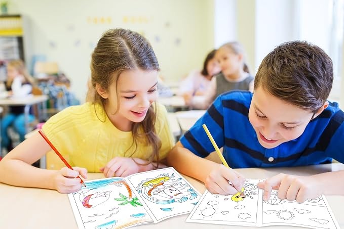 90shine 60PCS Summer Coloring Books for Kids in Bulk Ages 4-8, End of The Year Gifts from Teacher for Students Beach Pool Birthday Party Favors