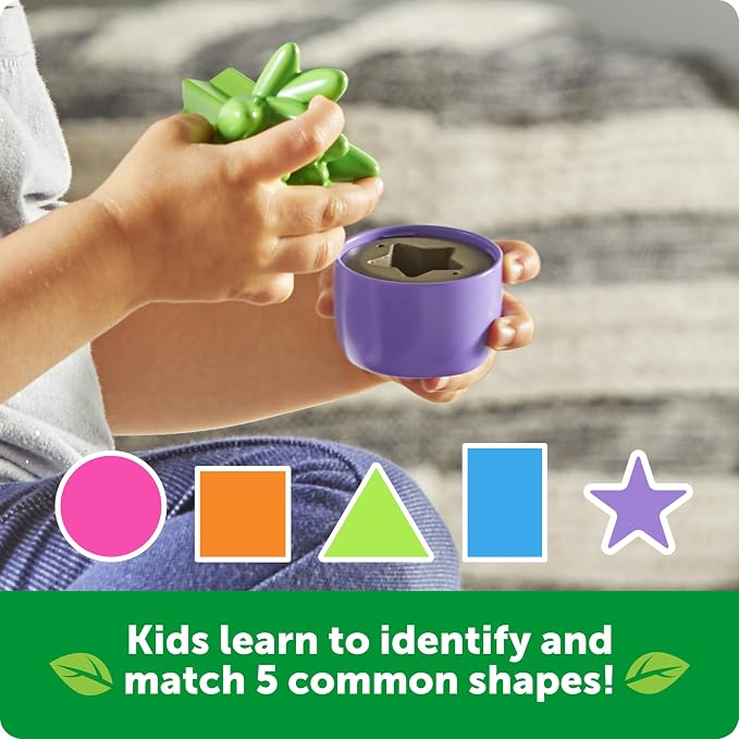 Learning Resources Shape & Color Garden - Montessori Toddler Toys, Sorting Sensory Toys, Kids Gardening Set, Flower Building Set, Preschool Learning Activities, Educational Montessori Toddler Gifts
