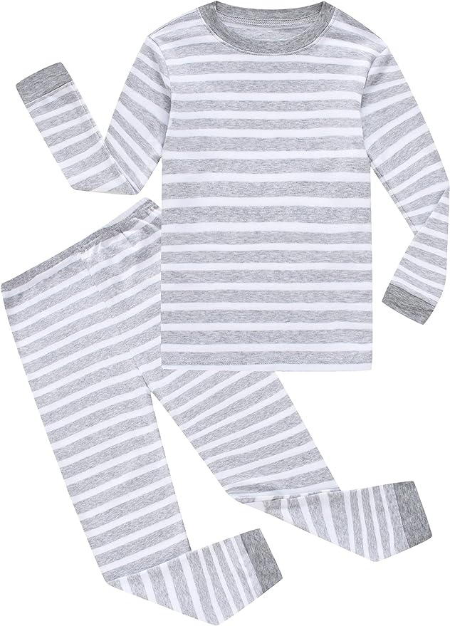 Family Feeling Kids & Toddler Boys Pajamas 2 Piece Pjs Set 100% Cotton Sleepwear