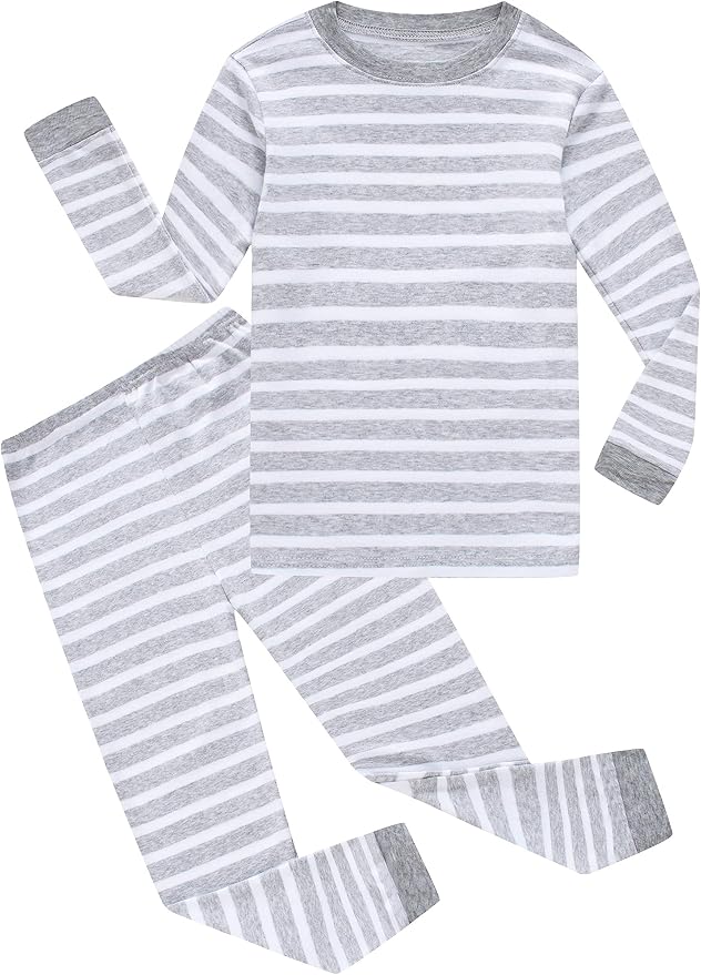 Family Feeling Kids & Toddler Boys Pajamas 2 Piece Pjs Set 100% Cotton Sleepwear