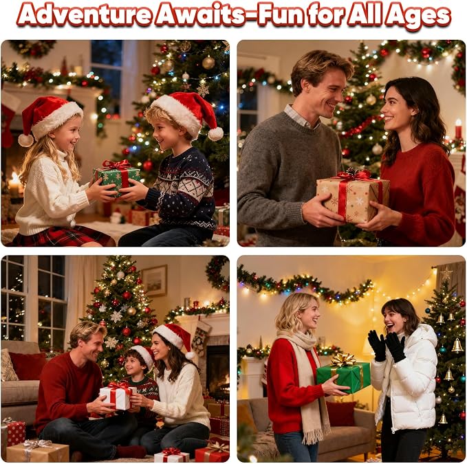 Leodozzio Christmas Tree Snowhouse Wooden Puzzles for Adults, 5MM Unique Shape Jigsaw Puzzle 200 Pieces, Warm Gifts for Friends Grandkids, Family Game,7.4x13.8 in