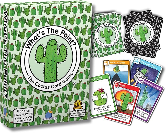 What's The Point? The Cactus Card Game - A Fun and Strategic Game for Families, Perfect for Family Play Night, Easy to Learn, Portable for Travel, and Ideal for Players of All Ages