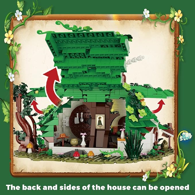 Movie-Inspired Building Set for Adults, 1088 Pieces Collectible Cottage Model Kit with Openable Doors & Panels, Architecture DIY Creative Toys Idea