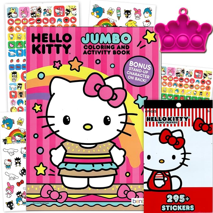 Bendon Hello Kitty Coloring Activity Book and Sticker Set for Kids