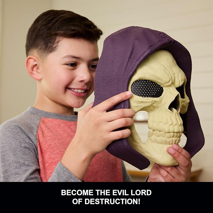 Masters of the Universe Skeletor Mask, 2026 Movie Look & Dialogue, 10 Sounds, Roleplay Costume Villain