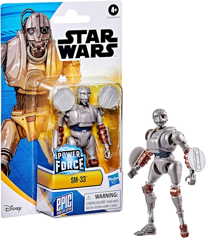 STAR WARS Epic World of Action SM-33, 4-Inch Action Figure & 2 Accessories, Skeleton Crew Toys for Boys & Girls Ages 4+