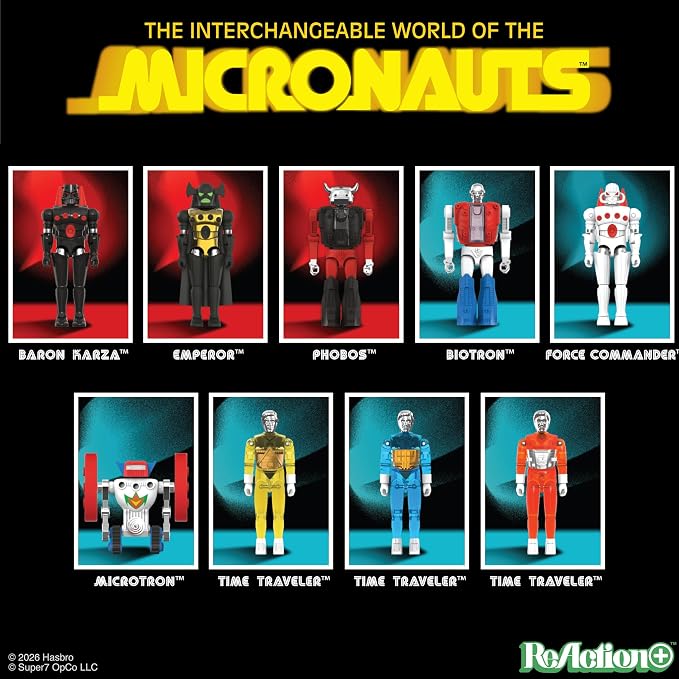 Super7 Micronauts Reaction+ Wave 04 - Time Traveler (Translucent Orange) Action Figure