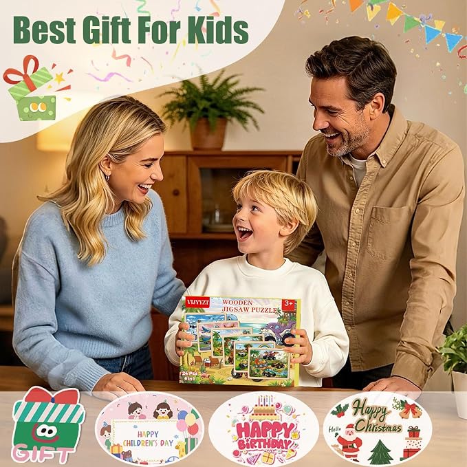 Puzzles for Kids Ages 3-5, Wooden Monster Truck Puzzles for Kids, 24 Piece Wooden Jigsaw Puzzles for Toddlers, Wood Puzzles for Kids Ages 4-6, Easter Basket Stuffers Gifts for Kids