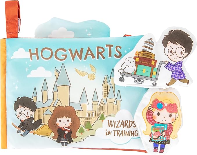 Kids Preferred Harry Potter Activity Deluxe Soft Book with Crinkle, Squeak, Peek-a-Boo Flap, and Tactile Features – 8 Inches