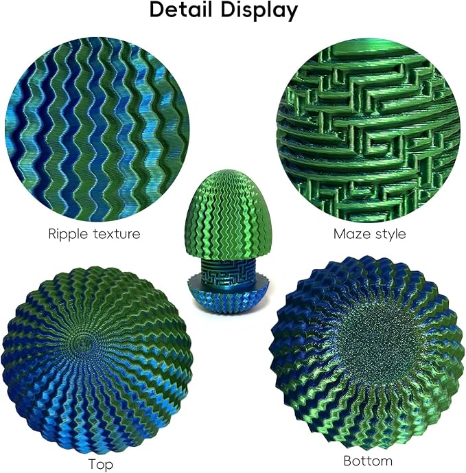 Money Puzzle Box for Cash Gift Card Holder - Reusable Secret Safe with 4 Unique Maze Egg Designs, 3D Printed Brain Teaser Game for Teens Adults, Easter Birthday Christmas Stocking Stuffer