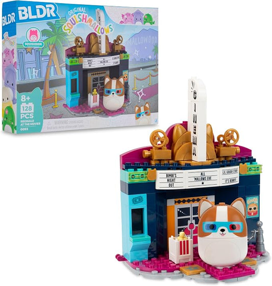 BLDR Squishmallows Reginald at the Movies Building Set - Reginald the Corgi Buildable Figure - Squishmallows Fans 8+, 0093