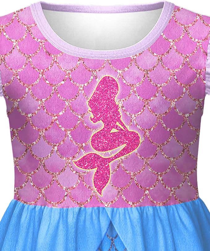 LQSZ Doll and Girl Matching Princess Dress Outfits for Girls and 18" Matching Doll and Girl Clothes
