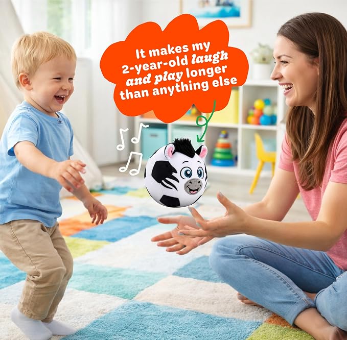 Move2Play, Hilariously Interactive Toy with Music & Sound Effects for Boy & Girl | Ball for Toddler & Baby | 6, 12, 18+ Months | 1, 2, 3+ Year Old