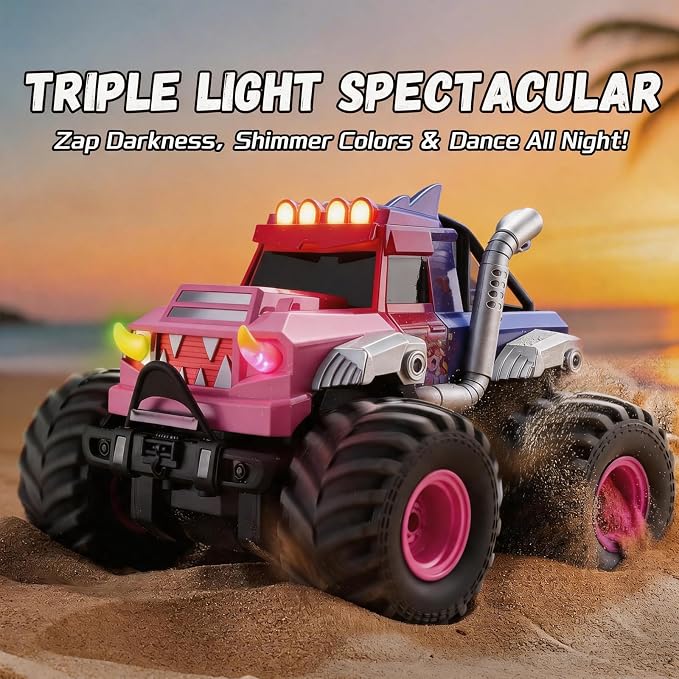 3-in-1 Amphibious Remote Control Car, RC Boat/Water Gun, 2.4GHz All Terrain Waterproof Monster Trucks for Boys Age 4-7 W/2 Batteries 70 min, Birthday Gift Pool Toys for Kids Ages 4-8