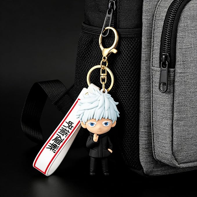 JJK Novelty Keychain, Collectable Anime Mini Figure, Fun Keyring Jewelry Gift for Men and Women