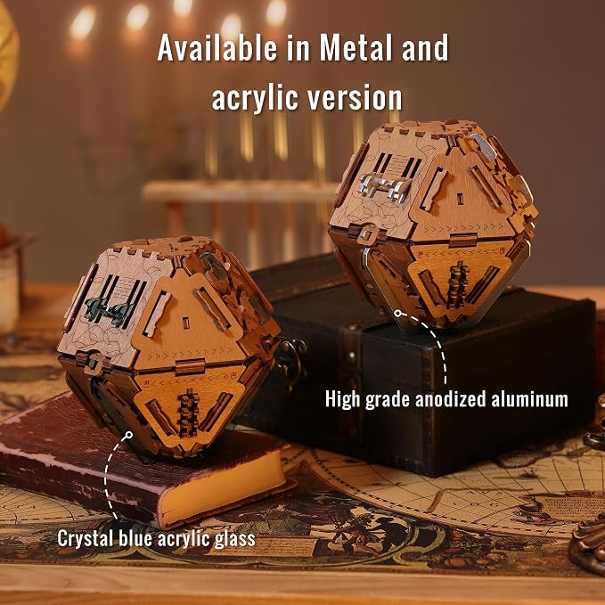 Puzzle Potato Philosopher's Stone Puzzle Box - Escape Room Game-3D Wooden Puzzles for Adults- Escape Room Game - Money Puzzle Box for Cash Gift Crystal Blue