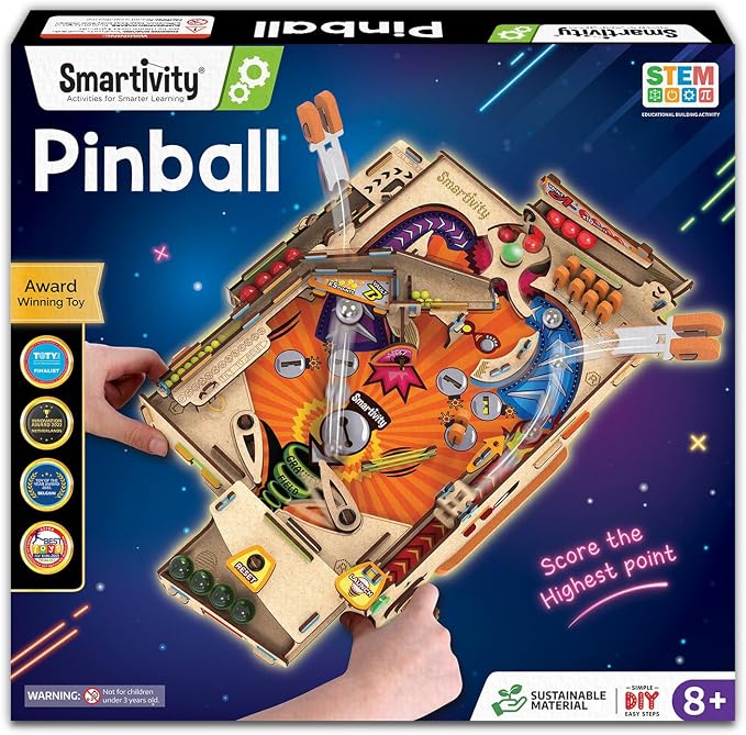 Smartivity DIY Pinball Machine for Kids 8-14 Years Old | Global Award Winning Arcade Game | Build Your Own Pinball I Birthday Gift for Smart Kids | STEM Toy for Boys & Girls