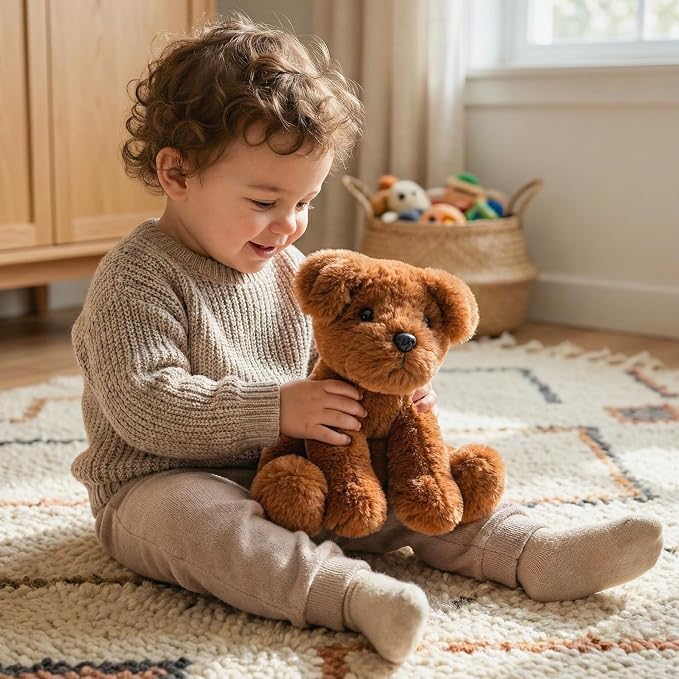 WEIGEDU Chocolate Labs Labrador Stuffed Animals, Stuffed Puppies, Retrievers Dog Plush Toys for Kids Boys Girls Birthday Bedtime Gifts, 7.9 inches, Brown Chocolate