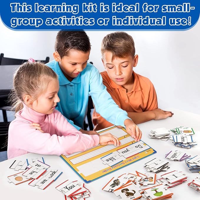 Aizweb Sentence Building Games,Phonics Puzzles for Kids Ages 5-8,Montessori Phonics Reading Learning Games,Learn to Read Part of Speech,Sight Words&Grammar,Speech Therapy Special Education Toy