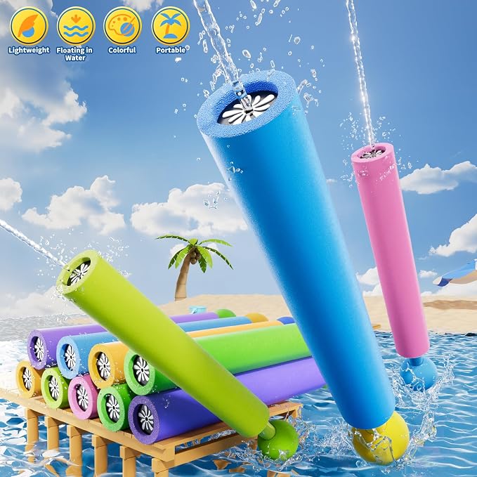 12 Pack Water Squirt Toys for Kids Age 1-3 4-8-12, Toddlers Squirter Toy, Swimming Pool Games Playset, Sensory Beach Outdoor Activity, Water Spraying for Boys Girls Birthday Gifts 3 4 5 6 7 8