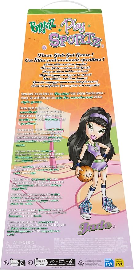 Bratz Play Sportz Jade Fashion Doll with Accessories, Basketball