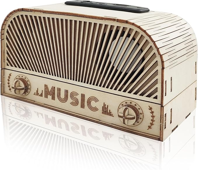 STEM Kits for Kids Age 12-14, Wooden DIY Bluetooth Speaker Kit Build Your Own with Dual Speakers, Science Gift for Teen Boys Girls Birthday Christmas